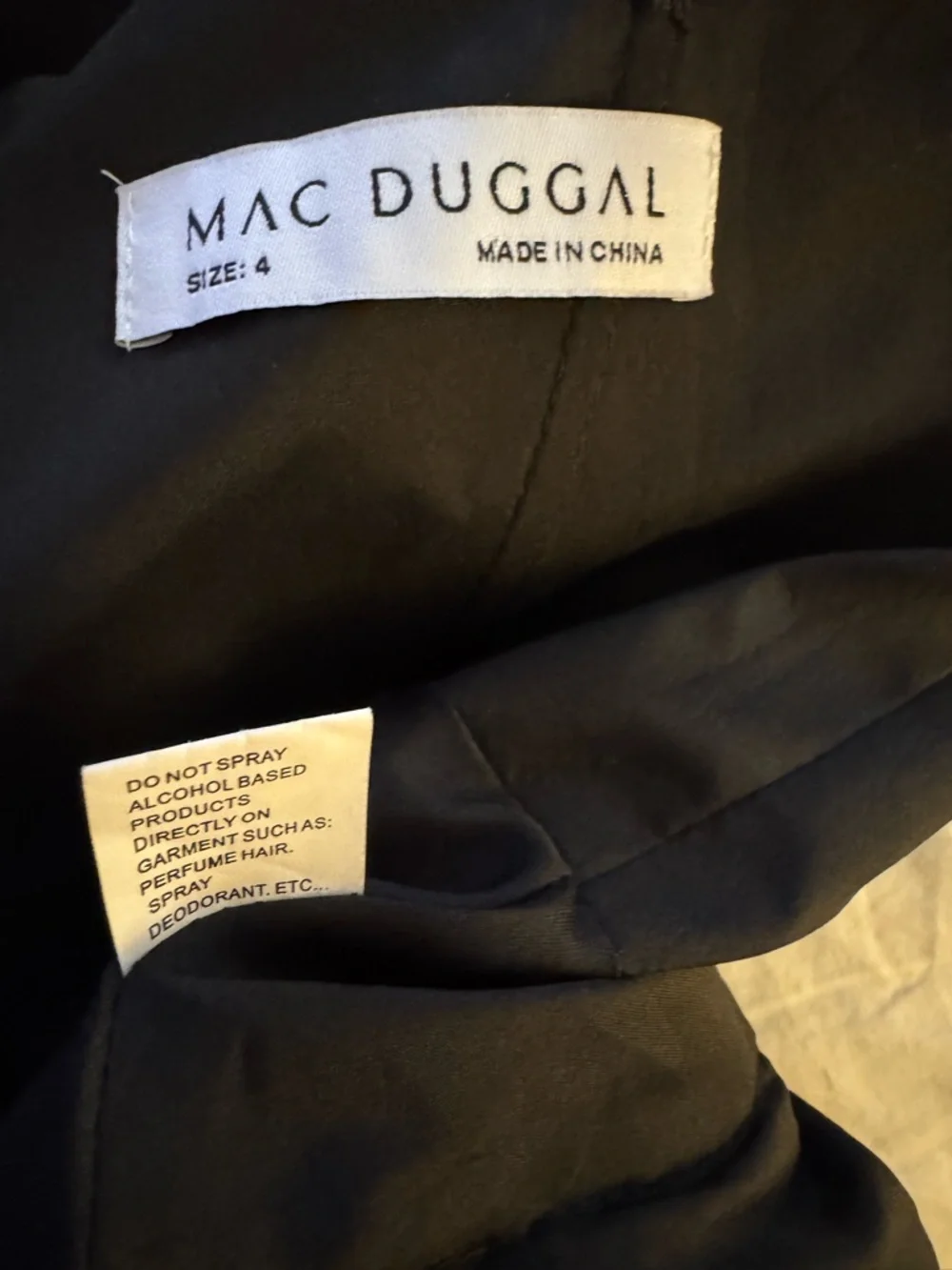 LBD Mac Duggal Black Strapless Bow Mini Dress - Picture 8 of 9